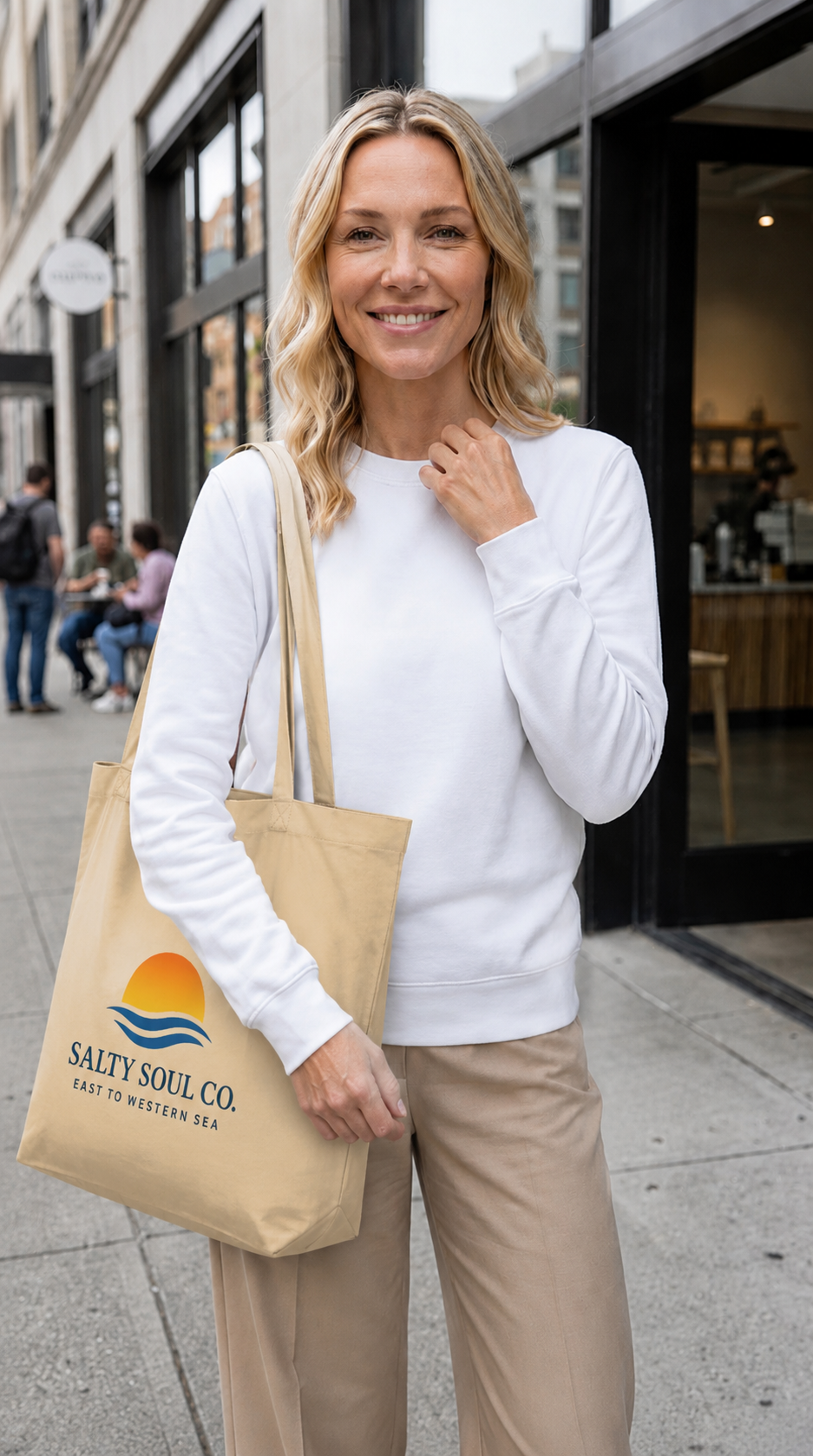 ECO All-Gender Signature Sweater - White