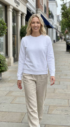 ECO All-Gender Signature Sweater - White
