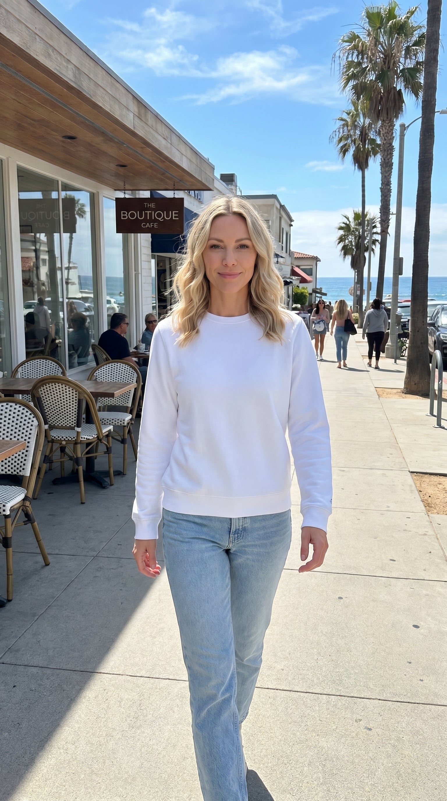 ECO All-Gender Signature Sweater - White
