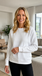 ECO All-Gender Signature Sweater - White