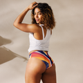 Solea Collection High-Waisted Bikini Bottom – Sunset Geo