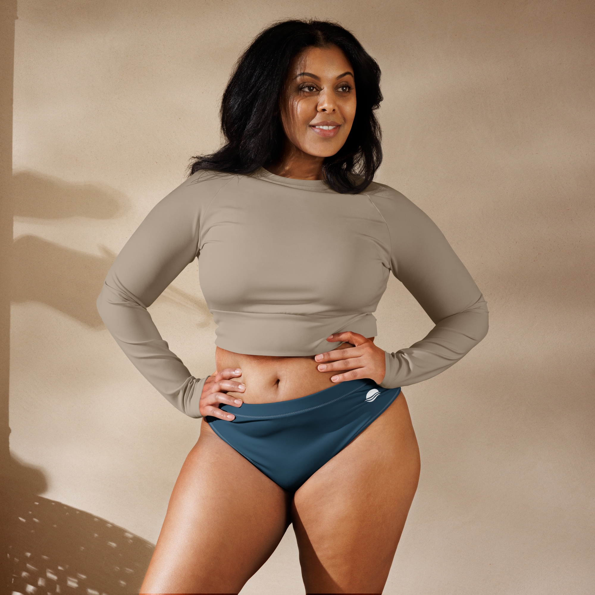 Halcyon Collection High-Waisted Bikini Bottom – Navy