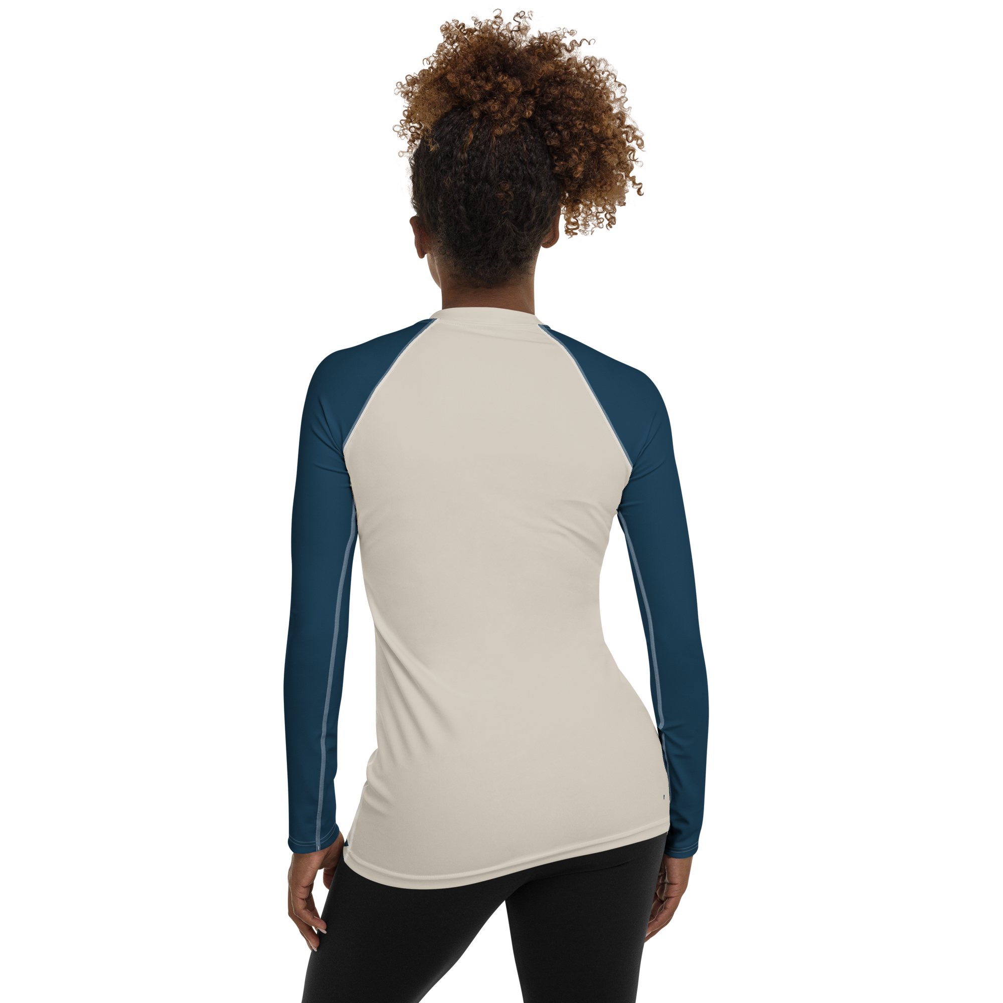 Halcyon Collection Women’s Rashguard – Sand & Navy