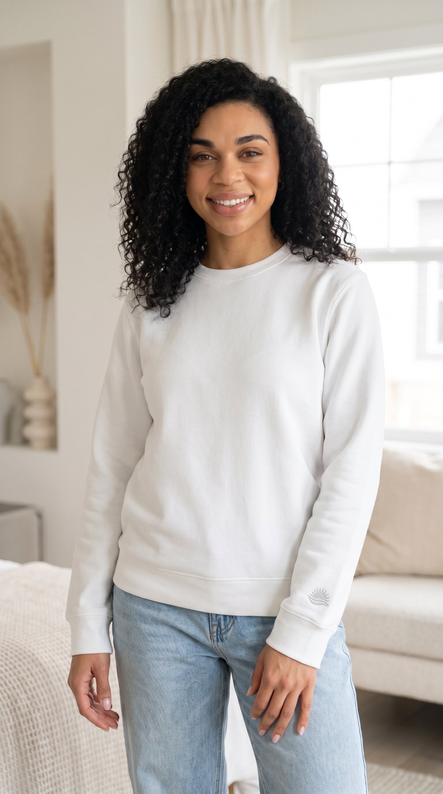 ECO All-Gender Signature Sweater - White