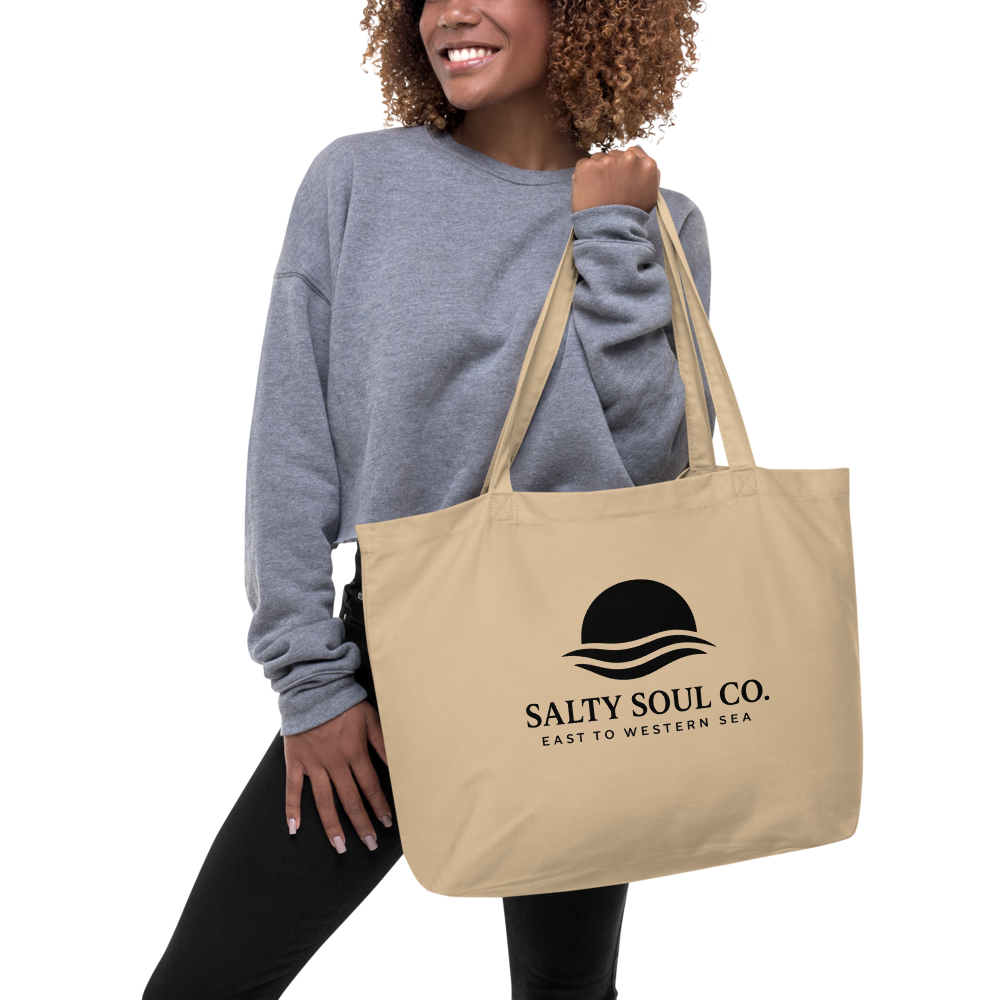 Large ECO Beach Bag Monochrome Logo B