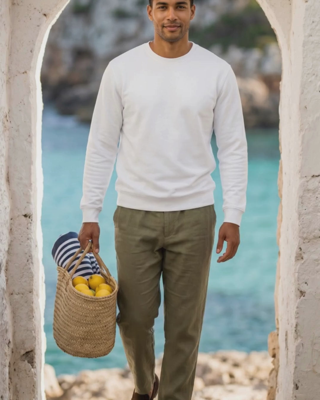 ECO All-Gender Signature Sweater - White