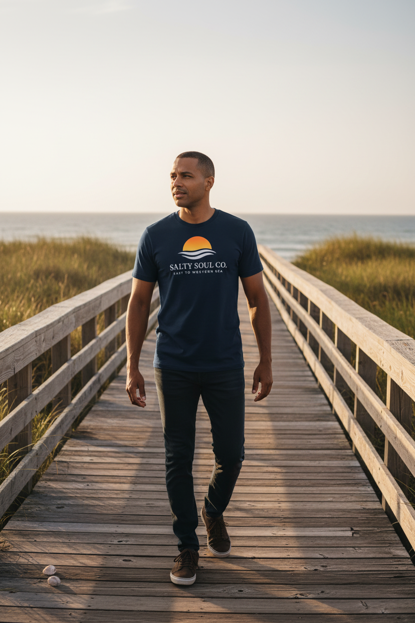 ECO Coastal Essential Mid-Light T-Shirt – French Navy