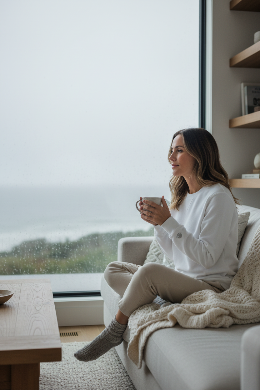 Pull signature mixte ECO – Blanc