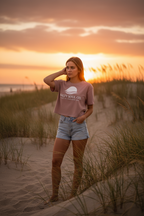 Women’s Coastal Crop Top – Driftwood Rose