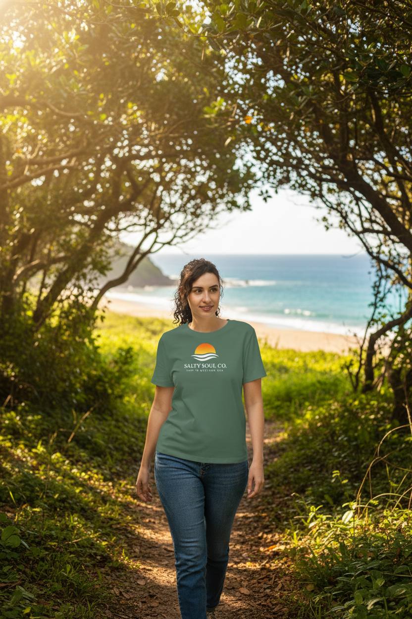ECO Women’s Ribbed Neck T-Shirt – Green Bay