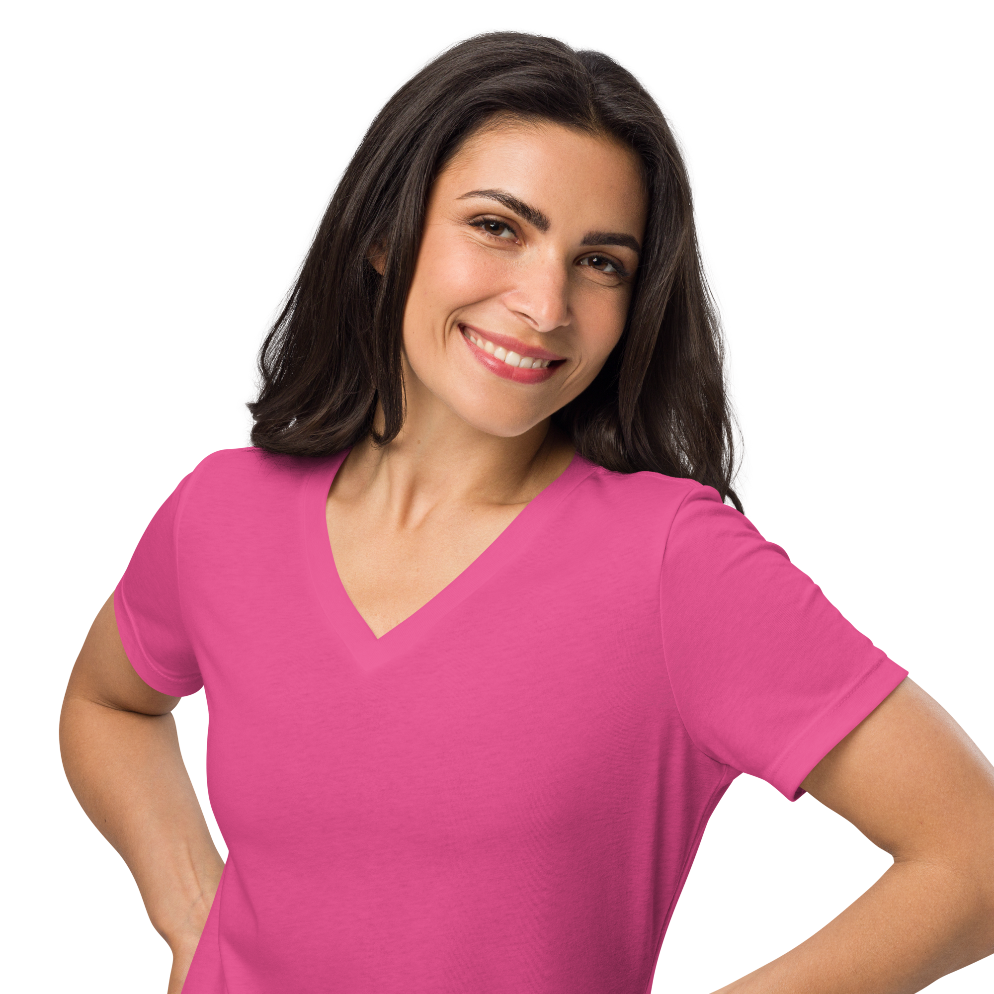 Salty Soul Women’s Relaxed V-Neck Tee – Summer Berry